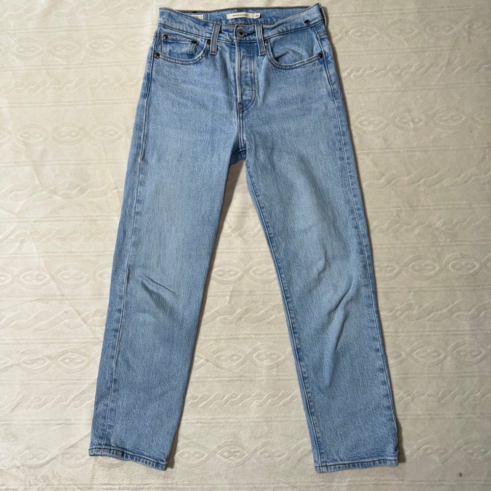 Levi's wedgie straight button fly jeans